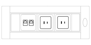 Mediabox S91E USA (2x110V, 2xRJ45) x 1